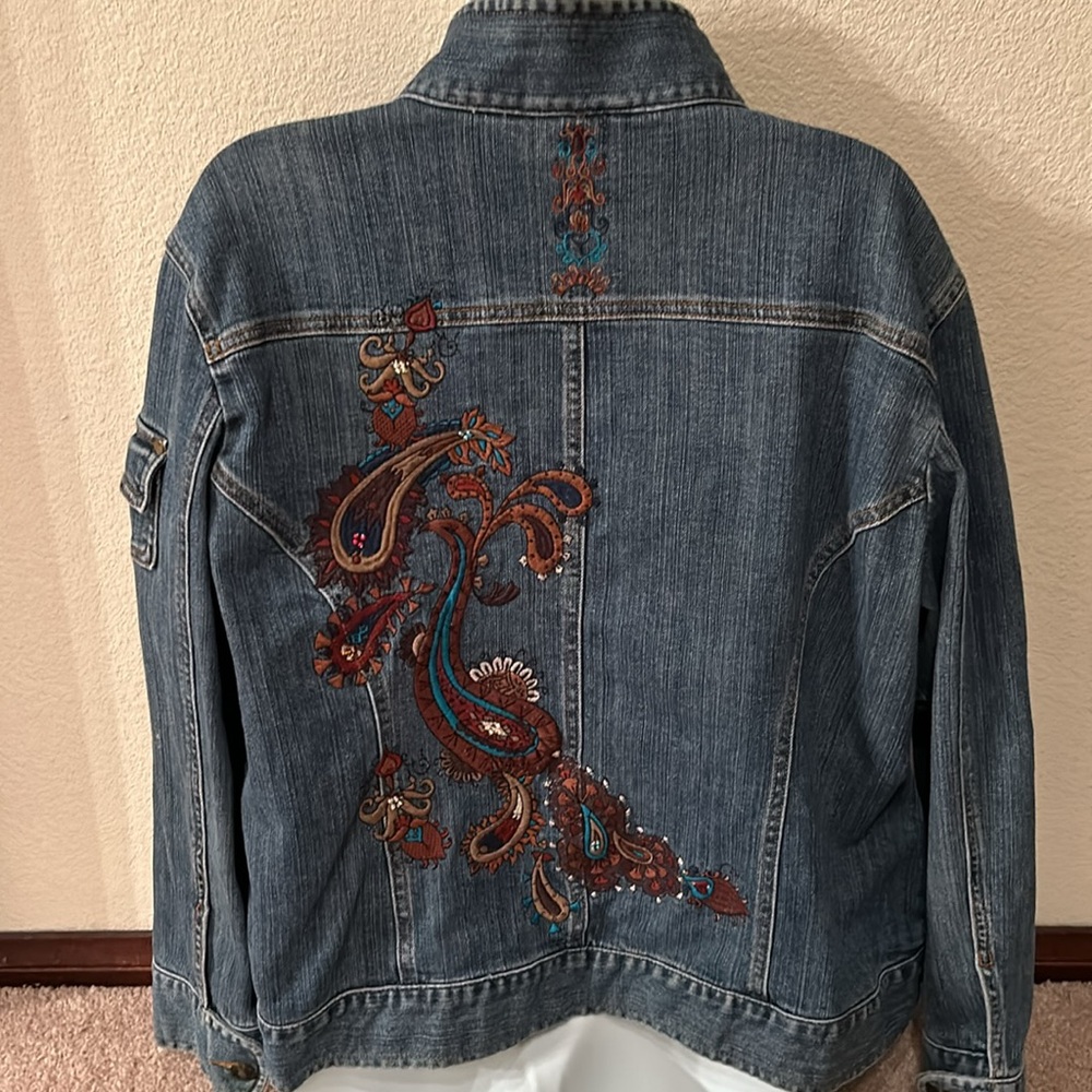 Embroidered jean jacket